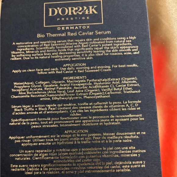 D'Or Skincare Blue and Gold Bio Thermal Red Caviar Serum - Picture 3 of 4